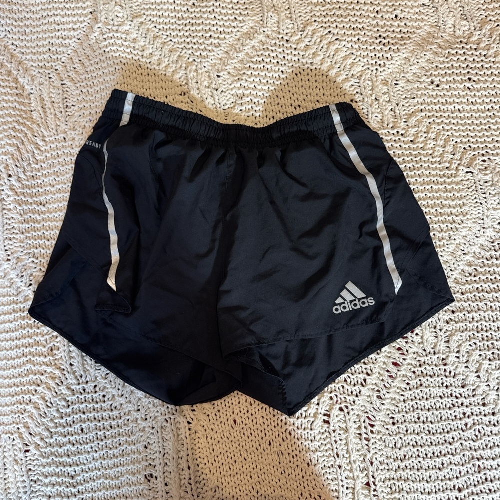 Adidas Black Athletic Shorts Lightweight Elastic Waist
